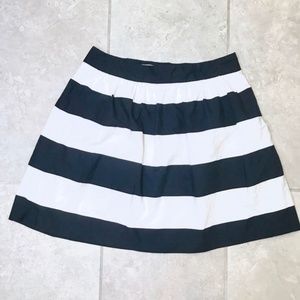 Banana Republic blue + white striped skirt
